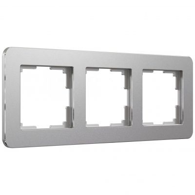 Рамка на 3 поста Platinum алюминий Werkel W0032606