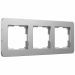 Рамка на 3 поста Platinum алюминий Werkel W0032606