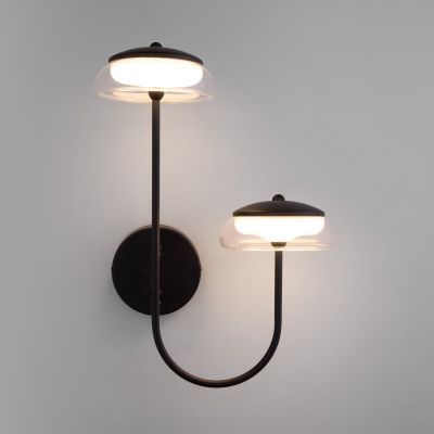 Настенный светильник со стеклянным плафоном Eurosvet 50388/2 LED черный