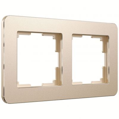 Рамка на 2 поста Platinum шампань Werkel W0022611