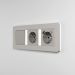 Рамка из поликарбоната на 3 поста Split дымчатый/белый, soft-touch W0033067 Werkel