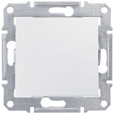 Выключатель 1-клавишный кнопочный Schneider Electric Sedna Белый 10 А (сх.1)