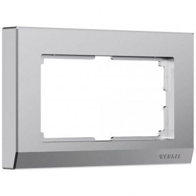 Рамка для двойной розетки Stark (серебряный матовый) Werkel W0081865