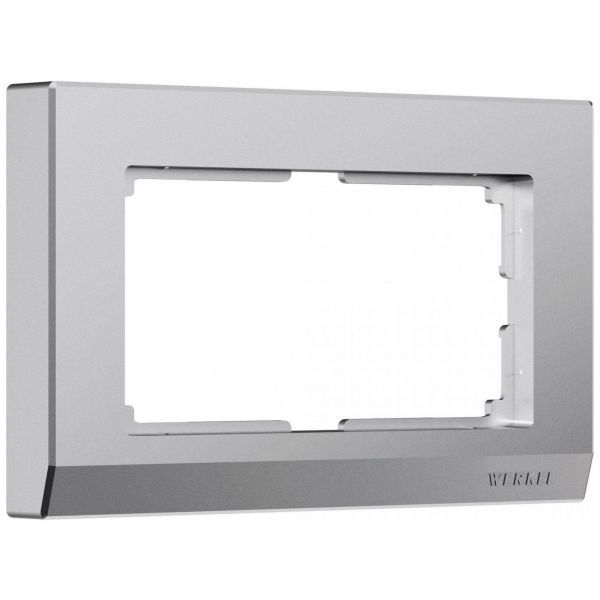 Рамка для двойной розетки Stark (серебряный матовый) Werkel W0081865