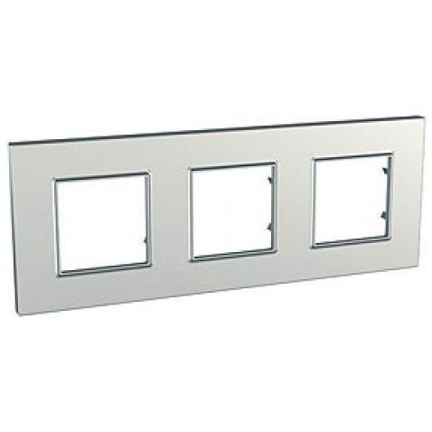 Рамка 3-ая SE Unica Quadro Серебро MGU6.706.55