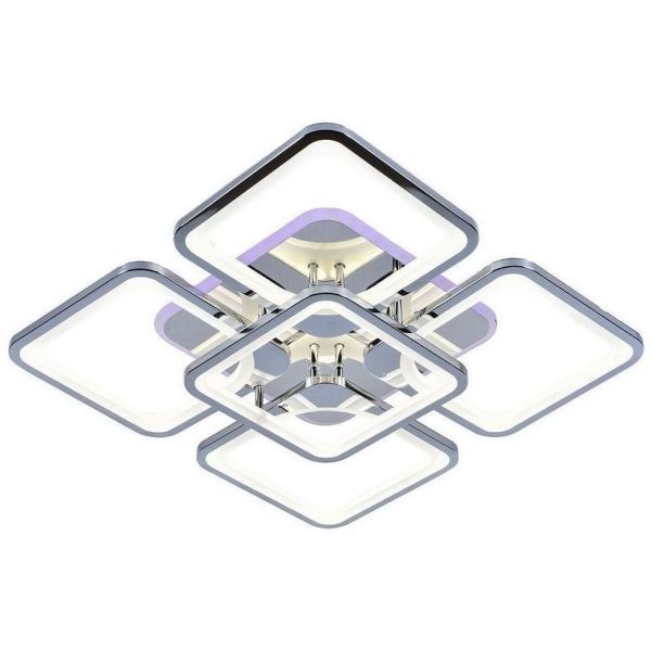 Потолочный светодиодный светильник 8057/4+1 CHR 170W+10W RGB хром Profit Light