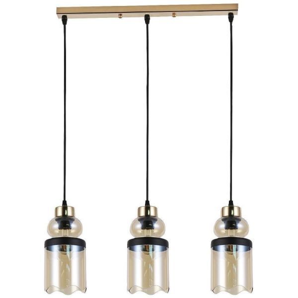 Подвесной светильник ЭкономСвет 30109/3GD AMB+BK