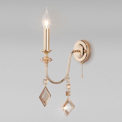 Бра с хрусталем Eurosvet 10120/1 золото/тонированный хрусталь Strotskis