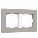 Рамка из поликарбоната на 2 поста Split дымчатый/белый, soft-touch W0023067 Werkel
