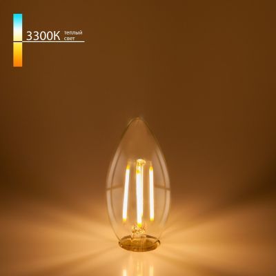 Филаментная светодиодная лампа Elektrostandard Свеча BLE1409 9W 3300K E14 (CW35 прозрачный)