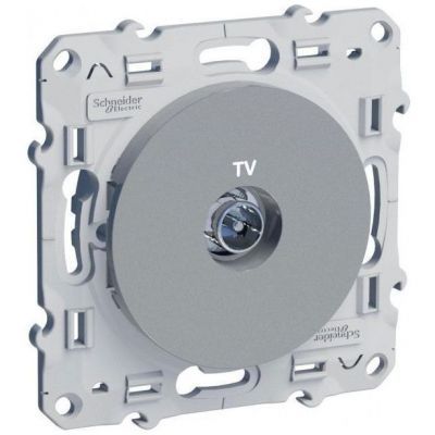 ТВ розетка Schneider Electric Odace алюминий