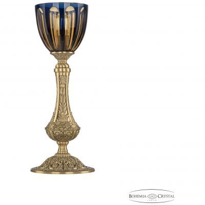 Настольная лампа бронзовая 71100L/15 FP P1 Amber-Blue/H-1H Bohemia Ivele Crystal