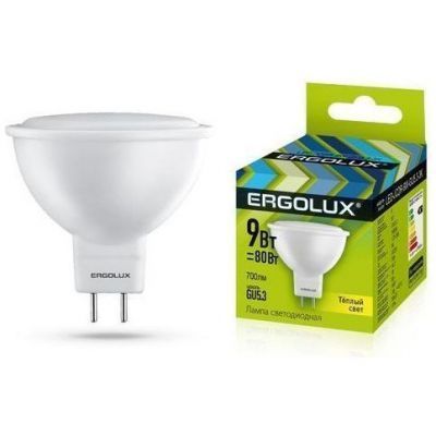 Светодиодная лампа Ergolux LED-JCDR-9W-GU5,3-3K