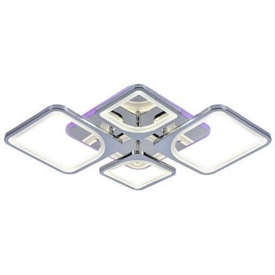 Потолочный светодиодный светильник 8057/2+2 CHR 112W+8W RGB хром Profit Light