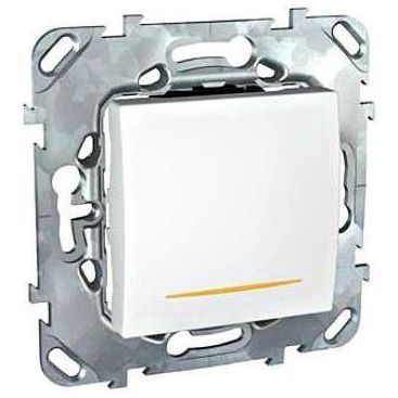 Переключатель перекрестный 1-клавишный SE Unica Бел (сх.7) с подсветкой MGU5.205.18NZD