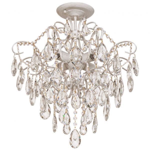 Люстра хрустальная ЭкономСвет 33068/4WG+WT