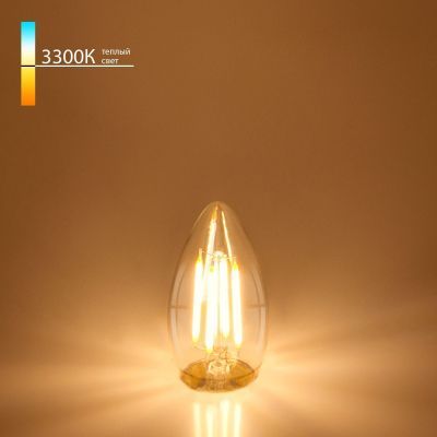Филаментная светодиодная лампа Elektrostandard Свеча BLE2733 9W 3300K E27 (C35 прозрачный)