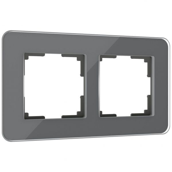 Рамка из стекла на 2 поста Elite графит Werkel W0022440