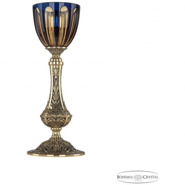 Настольная лампа бронзовая 71100L/15 GB P1 Amber-Blue/H-1H Bohemia Ivele Crystal