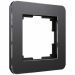 Рамка на 1 пост Platinum черный алюминий Werkel W0012608