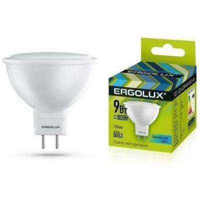 Светодиодная лампа Ergolux LED-JCDR-9W-GU5,3-4K