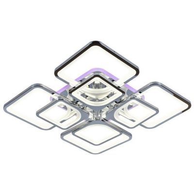 Потолочный светодиодный светильник 8057/4+4 CHR 224W+12W RGB хром Profit Light