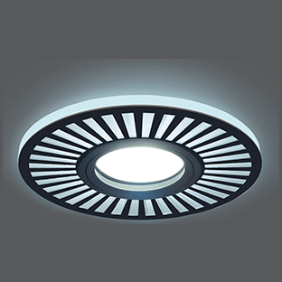 Светильник Gauss Backlight BL135 круглый/узор черный Gu5.3 3W LED 4000K