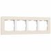 Рамка из поликарбоната на 4 поста Split айвори/белый, soft-touch W0043066 Werkel