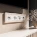 Рамка из поликарбоната на 4 поста Split айвори/белый, soft-touch W0043066 Werkel
