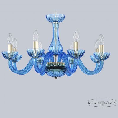 Хрустальная люстра 1310/8/240 G Aq/Aquamarime/M-1H Bohemia Ivele Crystal