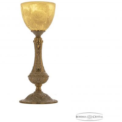Настольная лампа бронзовая 71100L/15 GW P1 Rose Bohemia Ivele Crystal