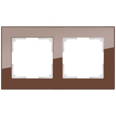 Рамка 2-местная Werkel W0021118 мокко стекло (WL01-Frame-02)