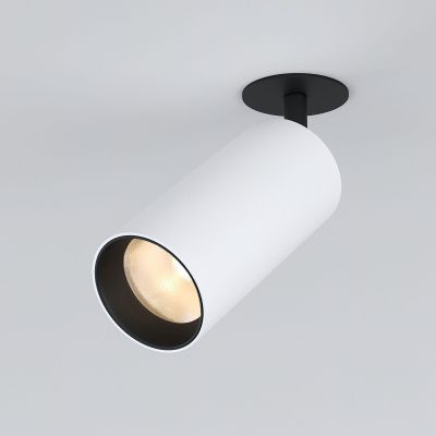 Diffe светильник встраиваемый белый/черный 15W 4200K 25066/LED Elektrostandard