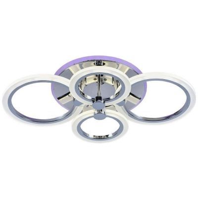 Потолочный светодиодный светильник 8076/4 CHR 72W+7W RGB хром Profit Light
