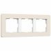 Рамка из поликарбоната на 3 поста Split айвори/белый, soft-touch W0033066 Werkel
