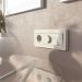Рамка из поликарбоната на 3 поста Split айвори/белый, soft-touch W0033066 Werkel