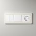 Рамка из поликарбоната на 3 поста Split айвори/белый, soft-touch W0033066 Werkel