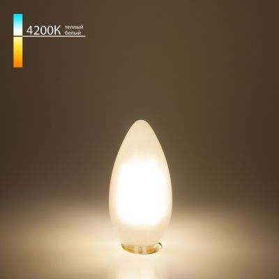 Филаментная светодиодная лампа Elektrostandard Свеча BLE1427 9W 4200K E14 (C35 белый матовый)