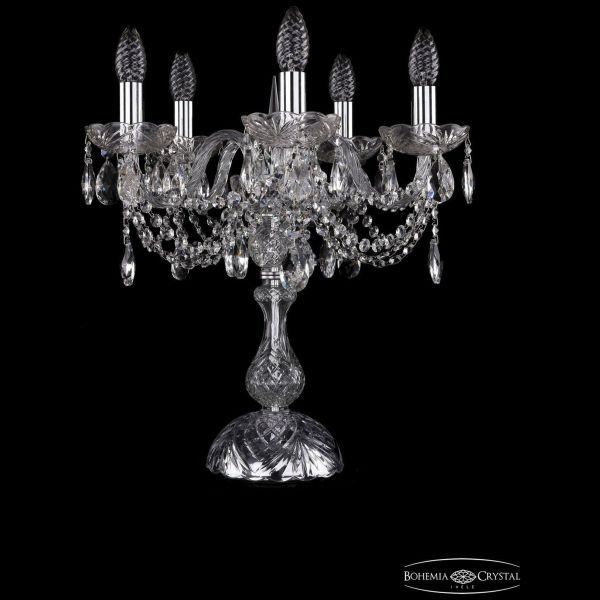 Настольная лампа Bohemia Ivele Crystal 1406L/5/141-47/Ni