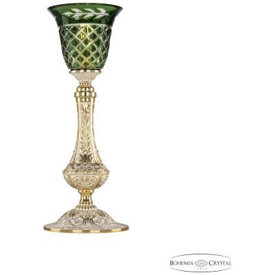 Настольная лампа бронзовая 71100L/15 GW P2 Clear-Green/H-1J Bohemia Ivele Crystal