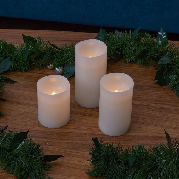 Фигура светодиодная на батарейках Uniel ULD-F050 WARM WHITE CANDLE SET3
