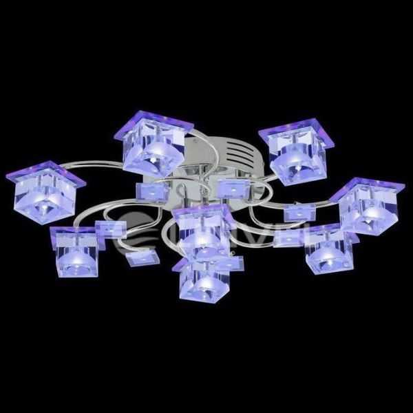 Люстра Linvel LV 8532/8 Хром/LED красный+синий/смена цвета