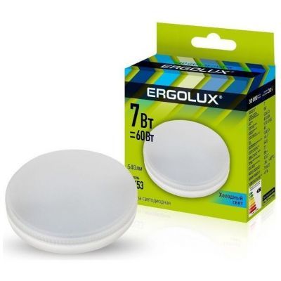 Светодиодная лампа Ergolux LED-GX53-7W-GX53-4K