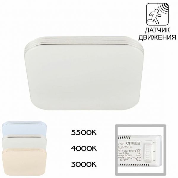 Потолочный светодиодный светильник Citilux CL714K24SV