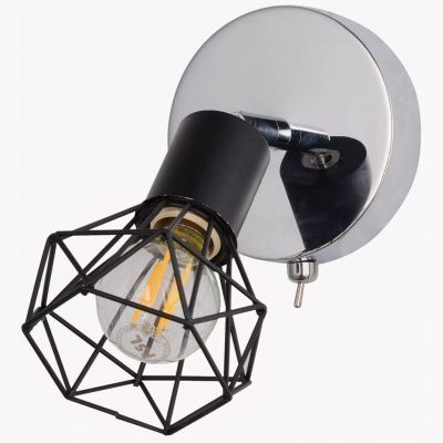 Бра Linvel LB 9370/1 Элой Хром/черный Е14 40W 140х110х110мм