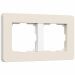Рамка из поликарбоната на 2 поста Split айвори/белый, soft-touch W0023066 Werkel