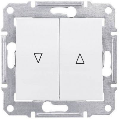 Выключатель жалюзийный с механической блокировкой Schneider Electric Sedna Белый 10А (сх.4)