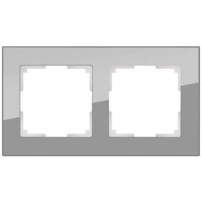 Рамка 2-местная Werkel W0021115 серое стекло (WL01-Frame-02)