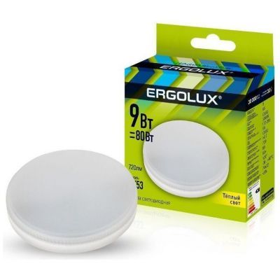 Светодиодная лампа Ergolux LED-GX53-9W-GX53-3K