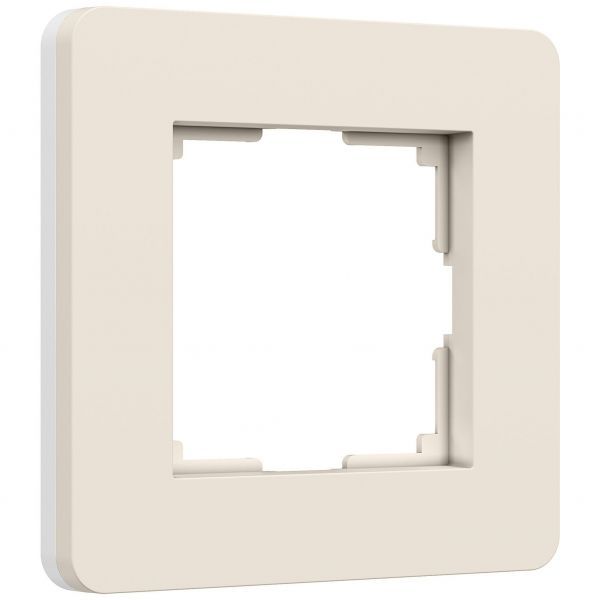 Рамка из поликарбоната на 1 пост Split айвори/белый, soft-touch W0013066 Werkel